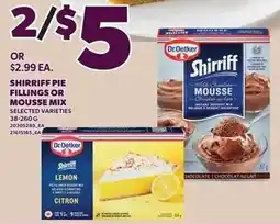Loblaws Dr Oetker Shirriff pie fillings or mousse mix offer