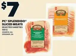 Loblaws PC Splendido sliced meats offer