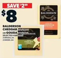 Loblaws Balderson cheddar or gouda offer