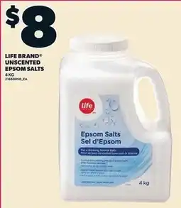 Loblaws Life Brand unscented epsom salts offer