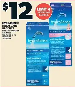Loblaws hydraSense nasal care product offer