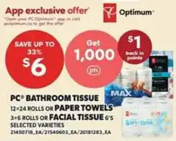 Loblaws PC bathroom tissue offer