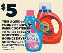 Loblaws Tide liquid pods downy fabric softener boosters bounce dryer sheets offer