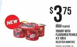 Loblaws iōGO nano yogurt with flavoured pearls offer