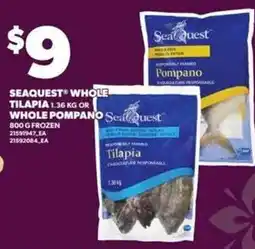 Loblaws Seaquest whole tilapia or whole pompano offer