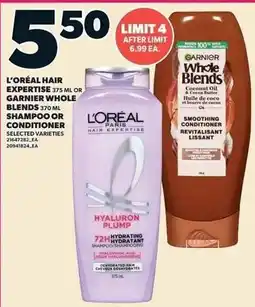 Loblaws L'oreal hair expertise shampoo or conditioner offer