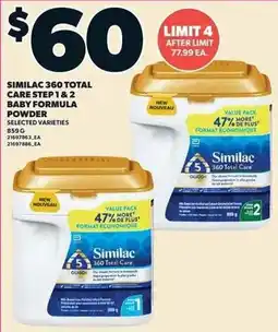 Loblaws Similac 360 total care step 1 & 2 baby formula offer