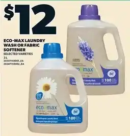 Loblaws Eco max laundry wash or fabric softener offer