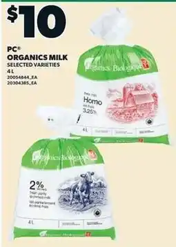 Loblaws PC Organics Milk offer