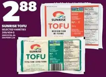 Sunrise tofu