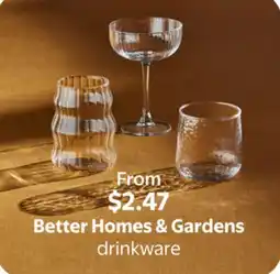 Walmart Better Homes & Gardens drinkware offer