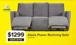 Leon's Alexis Power Reclining Sofa - Grey offer