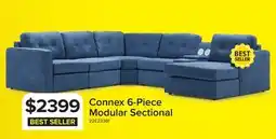 Leon's Feeling Connected - Connex 6-Piece Modular Sectional with Storage Console - Blue offer