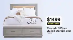 Leon's Fresh Perspective Cascade 3-Piece Queen Storage Bench Bed - Dovetail Grey offer