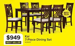 Leon's Kai 7-Piece Extendable Dining Set - Brown offer