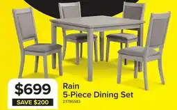 Leon's Rain 5-Piece Dining Set - Grey offer