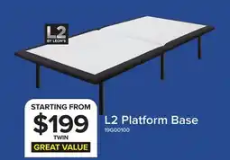 Leon's L2 Platform Twin Base - White and Black offer