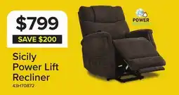 Leon's Sicily Power Lift Recliner - Dark Brown offer