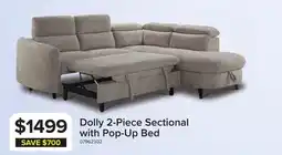 Leon's Dolly 2-Piece Sectional with Pop-Up Bed - Beige offer