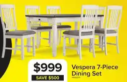 Leon's Vespera 7-Piece Dining Set - Brownish Grey, White offer