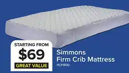 Leon's Simmons Beautyrest Firm Crib Mattress offer