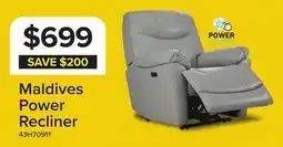 Leon's Maldives Power Recliner - Silver offer