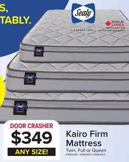Leon's Sealy Essentials Kairo Medium Euro Top Twin Mattress offer