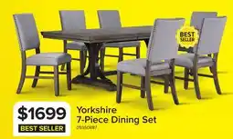 Leon's Yorkshire 7 - Piece Extendable Dining set - Warm Grey offer