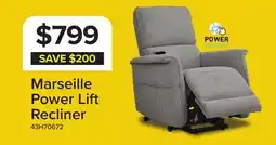 Leon's Marseille Power Lift Recliner - Light Grey offer
