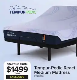 Leon's Tempur-Pedic React 2.0 Medium Twin Mattress 10 inches offer