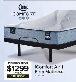 Leon's Serta iComfort AIR 1 Firm 11.5 Twin XL Mattress offer