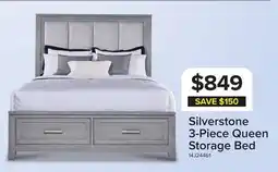 Leon's Silverstone 3-Piece Queen Storage Bed - Mist Grey offer