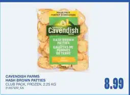 Wholesale Club CAVENDISH FARMS HASH BROWN PATTIES offer