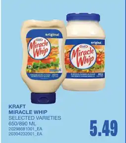 Wholesale Club MIRACLE WHIP, 650/890 ML offer