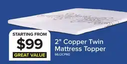 Leon's So Sleepy 2 Copper Twin Mattress Topper offer