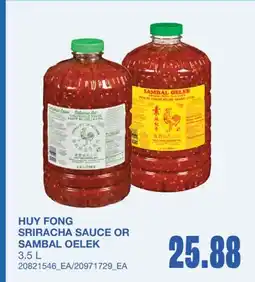 Wholesale Club HUY FONG SRIRACHA SAUCE OR SAMBAL OELEK offer