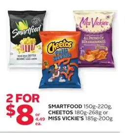 Rexall SMARTFOOD 150g-220g, CHEETOS 180g-268g or MISS VICKIE'S 185g-200g offer
