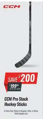 Hockey Life CCM PRO STOCK HOCKEY STICKS offer