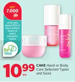 Rexall CAKE Hand or Body Care offer