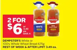 Rexall DEMPSTER'S White or 100% Whole Wheat Bread offer