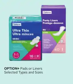 Rexall OPTION+ Pads or Liners offer
