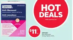 Rexall OPTION+ Anti-Nausea 50mg Tablets 100's offer