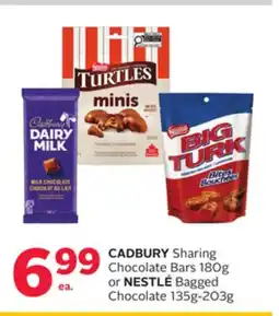 Rexall CADBURY Sharing Chocolate Bars 180G or NESTLÉ Bagged Chocolate 135g-203g offer