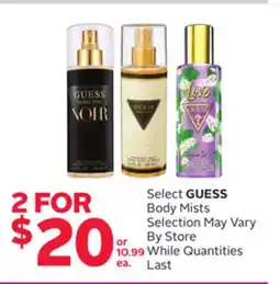 Rexall Select GUESS Body Mists offer