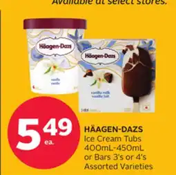 Rexall HÄAGEN-DAZS Ice Cream Tubs or Bars offer