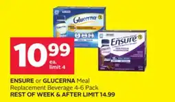 Rexall ENSURE or GLUCERNA Meal Replacement Beverage offer
