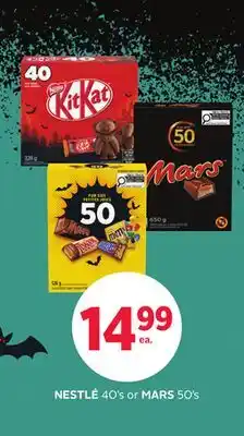 Rexall NESTLÉ 40s or MARS 50s offer