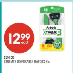 Shoppers Drug Mart SCHICK XTREME3 DISPOSABLE RAZORS 8's offer