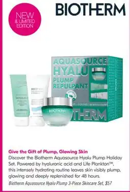 Shoppers Drug Mart Biotherm Aquasource Hyalu Plump Holiday Set offer