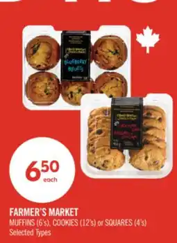 Shoppers Drug Mart FARMER'S MARKET MUFFINS (6's), COOKIES (12's) or SQUARES (4's) offer
